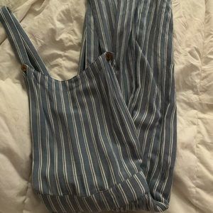 Roxy pin striped long maxi dress with pockets and cute button details